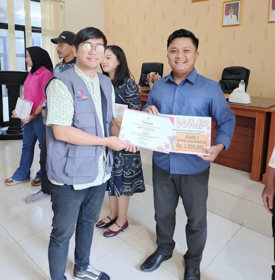 Acep Supriatna Raih Juara I Wirausaha Muda Pemula Bidang Agrokomplek Tingkat Kabupaten Cirebon 2025